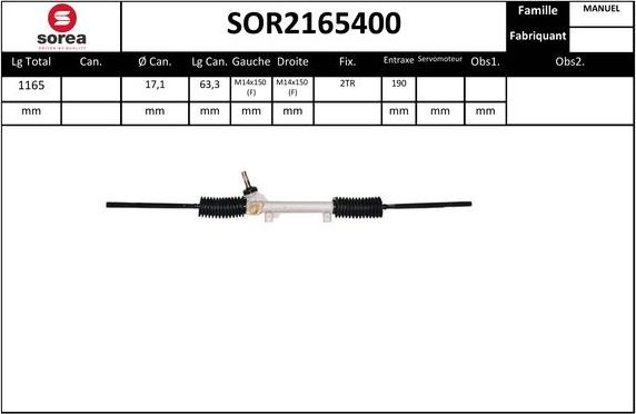 Sera SOR2165400 - upravljački mehanizam www.molydon.hr