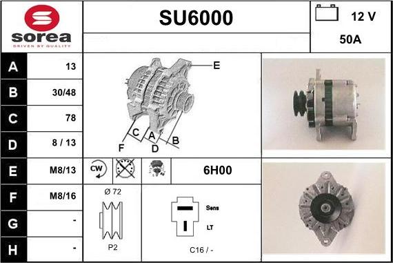 Sera SU6000 - Alternator www.molydon.hr