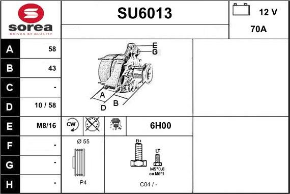 Sera SU6013 - Alternator www.molydon.hr