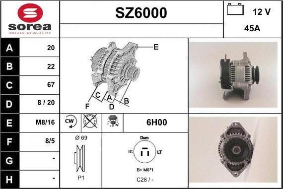 Sera SZ6000 - Alternator www.molydon.hr