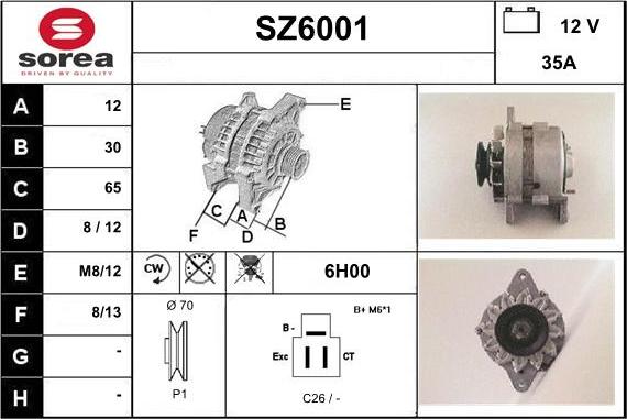 Sera SZ6001 - Alternator www.molydon.hr