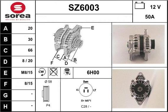 Sera SZ6003 - Alternator www.molydon.hr