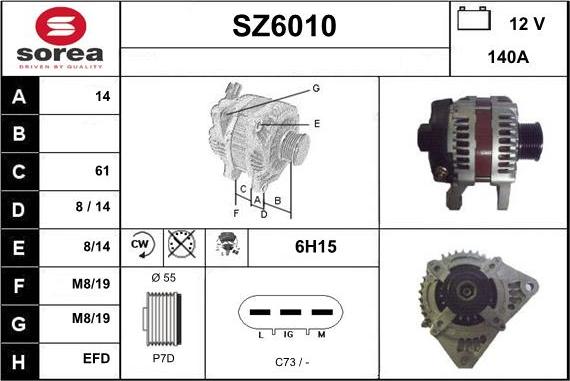 Sera SZ6010 - Alternator www.molydon.hr