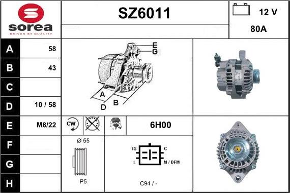 Sera SZ6011 - Alternator www.molydon.hr