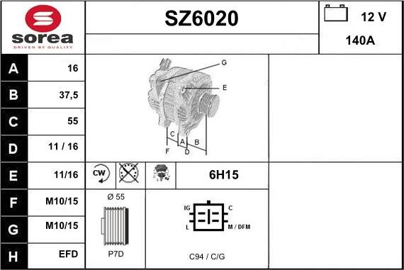 Sera SZ6020 - Alternator www.molydon.hr