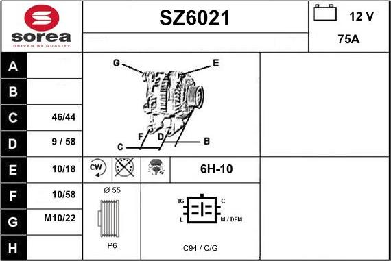 Sera SZ6021 - Alternator www.molydon.hr