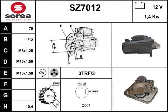 Sera SZ7012 - Starter www.molydon.hr