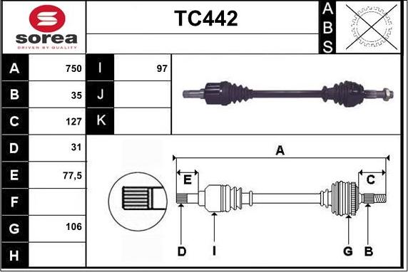 Sera TC442 - Pogonska osovina www.molydon.hr