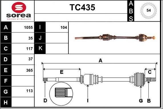 Sera TC435 - Pogonska osovina www.molydon.hr