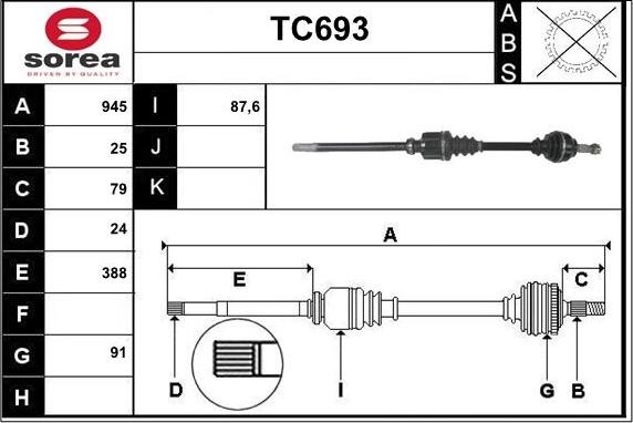 Sera TC693 - Pogonska osovina www.molydon.hr