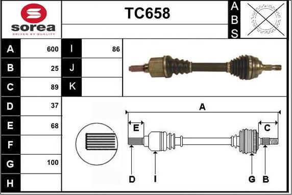 Sera TC658 - Pogonska osovina www.molydon.hr