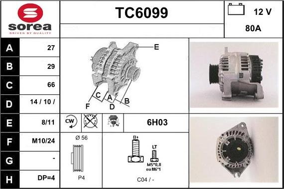 Sera TC6099 - Alternator www.molydon.hr