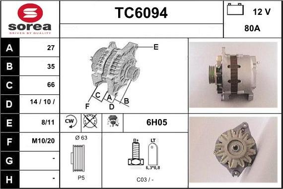 Sera TC6094 - Alternator www.molydon.hr