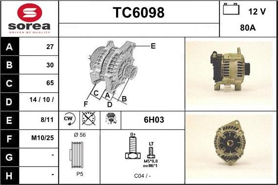 Sera TC6098 - Alternator www.molydon.hr