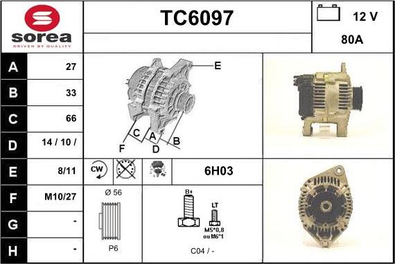 Sera TC6097 - Alternator www.molydon.hr