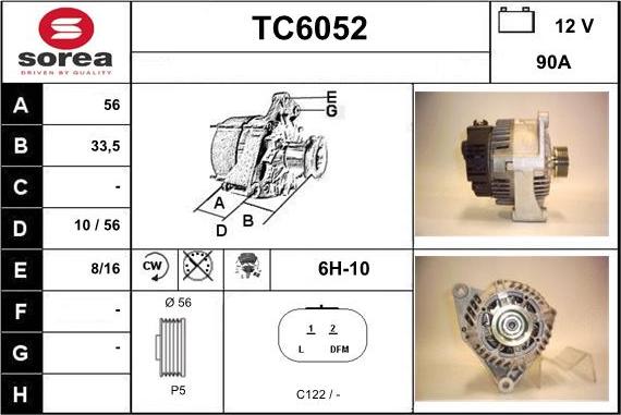 Sera TC6052 - Alternator www.molydon.hr