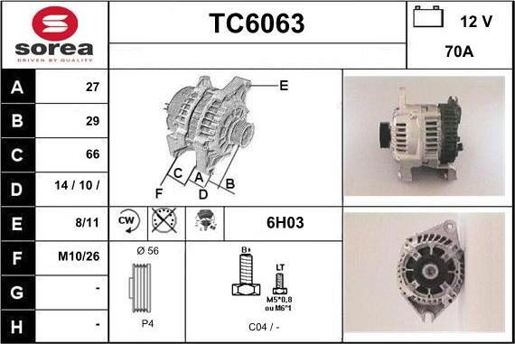 Sera TC6063 - Alternator www.molydon.hr