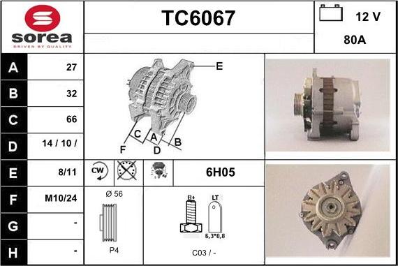 Sera TC6067 - Alternator www.molydon.hr