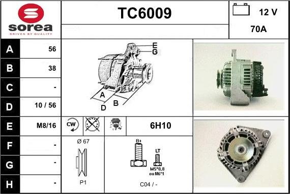 Sera TC6009 - Alternator www.molydon.hr