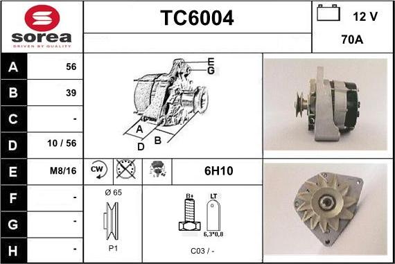 Sera TC6004 - Alternator www.molydon.hr