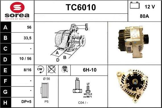 Sera TC6010 - Alternator www.molydon.hr