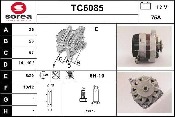 Sera TC6085 - Alternator www.molydon.hr