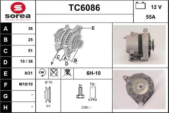 Sera TC6086 - Alternator www.molydon.hr