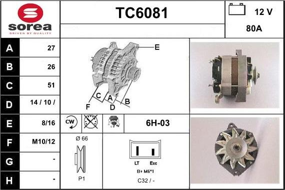 Sera TC6081 - Alternator www.molydon.hr