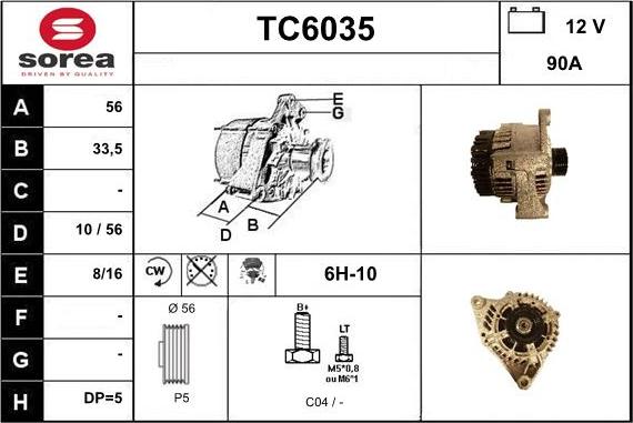 Sera TC6035 - Alternator www.molydon.hr