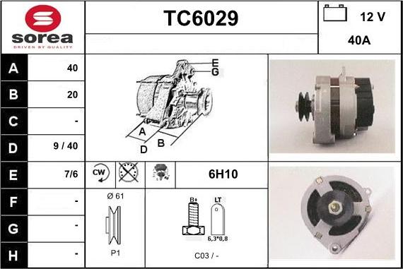 Sera TC6029 - Alternator www.molydon.hr