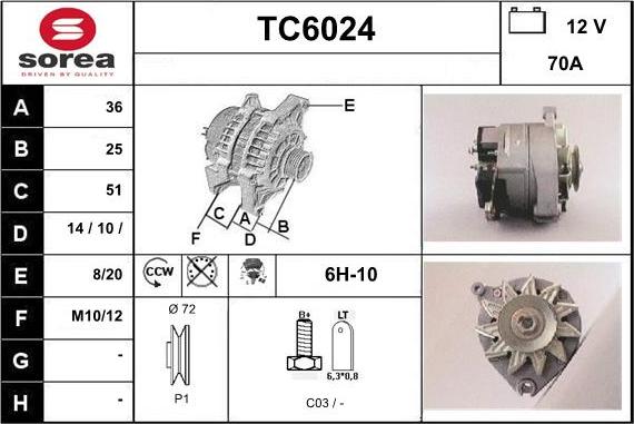 Sera TC6024 - Alternator www.molydon.hr