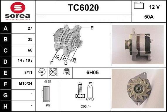 Sera TC6020 - Alternator www.molydon.hr