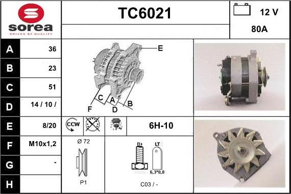 Sera TC6021 - Alternator www.molydon.hr