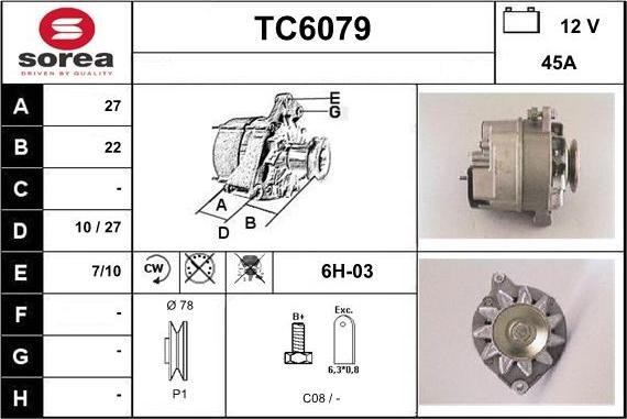 Sera TC6079 - Alternator www.molydon.hr