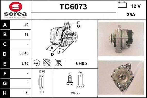 Sera TC6073 - Alternator www.molydon.hr