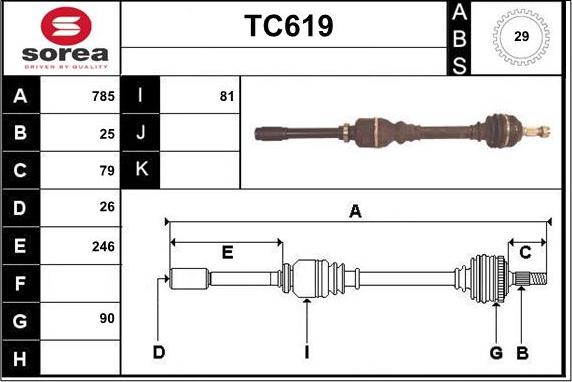 Sera TC619 - Pogonska osovina www.molydon.hr