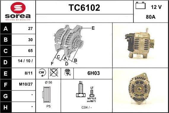 Sera TC6102 - Alternator www.molydon.hr