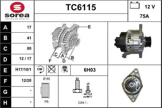 Sera TC6115 - Alternator www.molydon.hr