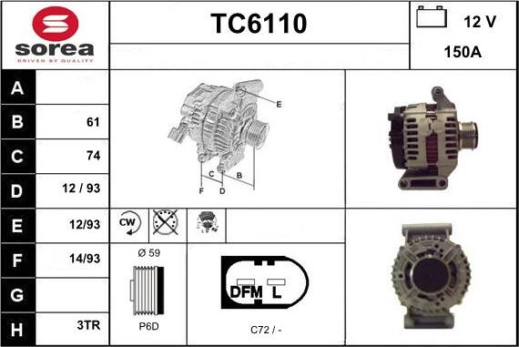 Sera TC6110 - Alternator www.molydon.hr