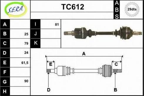 Sera TC612 - Pogonska osovina www.molydon.hr