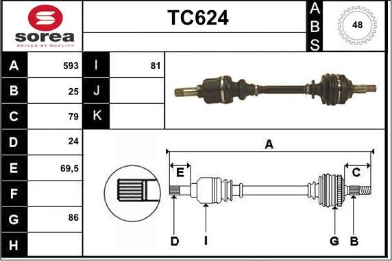 Sera TC624 - Pogonska osovina www.molydon.hr