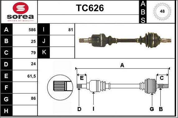 Sera TC626 - Pogonska osovina www.molydon.hr