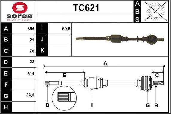 Sera TC621 - Pogonska osovina www.molydon.hr