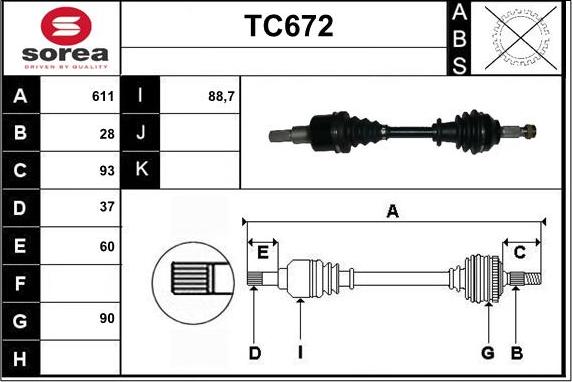 Sera TC672 - Pogonska osovina www.molydon.hr