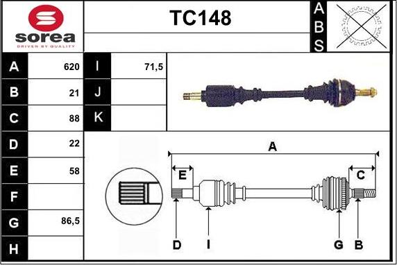 Sera TC148 - Pogonska osovina www.molydon.hr