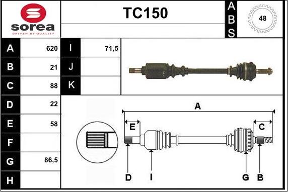 Sera TC150 - Pogonska osovina www.molydon.hr