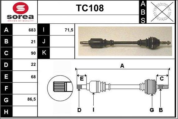 Sera TC108 - Pogonska osovina www.molydon.hr