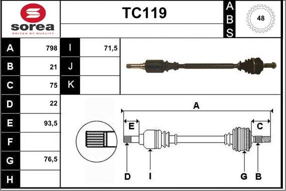 Sera TC119 - Pogonska osovina www.molydon.hr