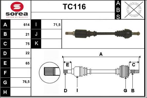 Sera TC116 - Pogonska osovina www.molydon.hr