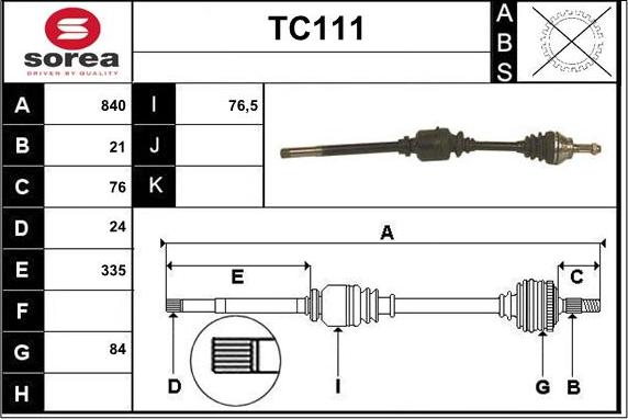 Sera TC111 - Pogonska osovina www.molydon.hr